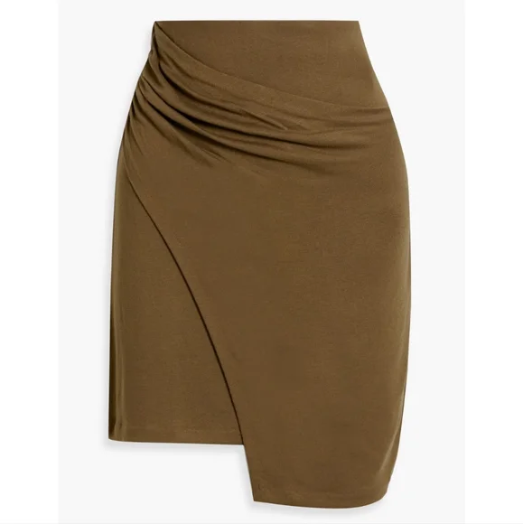 VINCE Mini Skirt Olive Green - Picture 3 of 9